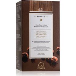 Korres Argan Oil trwała farba do włosów z olejkiem arganowym odcień 6.3 Golden / Honey Dark Blonde 50 ml