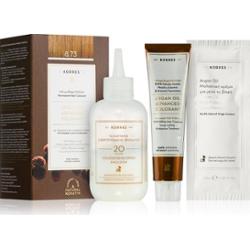 Korres Argan Oil trwała farba do włosów z olejkiem arganowym odcień 8.73 Golden Caramel 50 ml