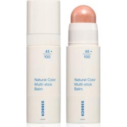Korres Natural Color Multi-Stick Balm wieofunkcyjny kosmetyk do makijażu ust i policzków odcień Glass Peach 4.5 g