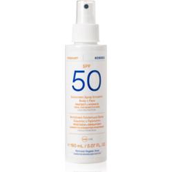 Korres Yoghurt Sunscreen mleczko do opalania w sprayu do twarzy i ciała SPF 50+ 150 ml