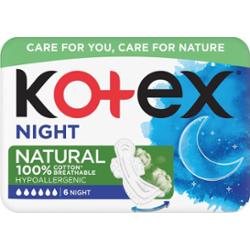 Kotex Natural Night podpaski 6 szt.