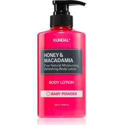 KUNDAL Honey & Macadamia Baby Powder odżywcze mleczko do ciała o działaniu nawilżającym 500 ml