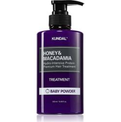 KUNDAL Honey & Macadamia Baby Powder pielęgnacja intensywnie nawilżająca do włosów suchych i zniszczonych 500 ml