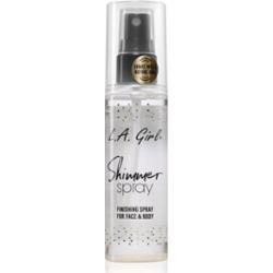 L.A. Girl Cosmetics Shimmer Spray spray utrwalający makijaż do twarzy i ciała odcień Gold 80 ml