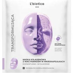 L’biotica Transforming Collagen Mask with Niacinamide in Microcapsules maseczka kolagenowa z efektem rozświetlającym 1 szt.