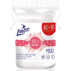 Linteo Natural Cotton Pads waciki do demakijażu Maxi 40 + 10ks 50 szt.