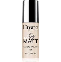 Lirene City Matt podkład matujący we fluidzie o działaniu wygładzającym odcień 205 Sand 30 ml