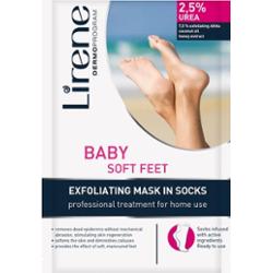 Lirene Foot Care skarpetki złuszczające do stóp nawilżająco-zmiękczające 2,5% Urea 1 para