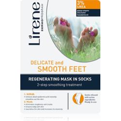 Lirene Foot Care regeneracja skóry stóp w dwóch etapach peeling + maska w postaci skarpet 3% Urea 1 para