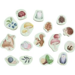 Little Dutch Forest Friends Bath Foam Figures naklejki piankowe do wanny 10 m+ 16 szt.