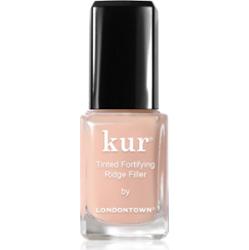 LONDONTOWN Kur Tinted Fortifying Ridge Filler wygładzający lakier bazowy do paznokci do paznokci suchych i kruchych odcień Apricot Beige 12 ml