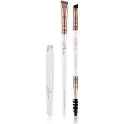 Luvia Cosmetics Prime Vegan Brow Kit paleta do regulacji brwi Pearl White / Metallic Coffee Brown