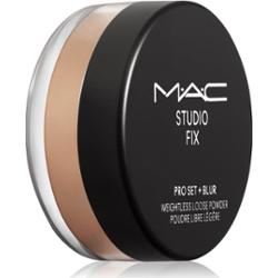 MAC Cosmetics Studio Fix Pro Set + Blur Weightless Loose Powder puder utrwalająco-matujący odcień Dark 6,5 g