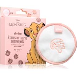 Mad Beauty Lion King Simba płatki do demakijażu z mikrofibry wielokrotnego użytku 3 szt.