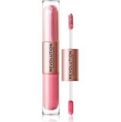 Makeup Revolution Double Up cienie do powiek w płynie 2 w 1 odcień Blissful Pink 2x2,2 ml