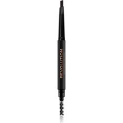 Makeup Revolution Duo Brow Definer precyzyjna kredka do brwi odcień Dark Brown 0,25 g
