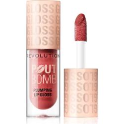 Makeup Revolution Pout Bomb błyszczyk do ust z efektem powiększenia odcień Melba Warm Peach 4.6 ml