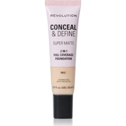 Makeup Revolution Conceal & Define podkład matujący odcień F2NC 23 ml