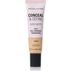 Makeup Revolution Conceal & Define podkład matujący odcień F7.2NW 23 ml