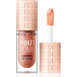 Makeup Revolution Shimmer Gloss błyszczyk do ust z połyskiem odcień Glimmer Nude 4.5 ml