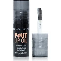Revolution Pout Lip olejek do ust o działaniu nawilżającym odcień Midnight Black 4.6 ml