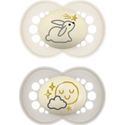 MAM Original Night 16m+ smoczek Grey/ Beige 2 szt.