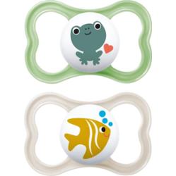 MAM Air 6+ months smoczek Green/ Grey 2 szt.