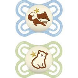 MAM Perfect Night 0+ months smoczek Blue/ Green 2 szt.