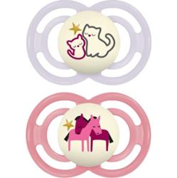 MAM Perfect Night 6m+ smoczek Purple/ Pink 2 szt.