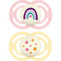 MAM Perfect Night 16+ months smoczek Pink/ Yellow 2 szt.