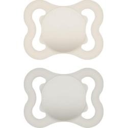 MAM Supreme 0m+ smoczek Beige/ Grey 2 szt.