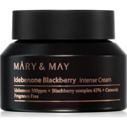 MARY & MAY Idebenone + Blackberry Complex Intensive Total Care Cream rozświetlający krem nawilżający o działaniu przeciwzmarszczkowym 70 g
