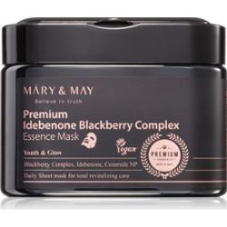 Mary&May Premium Idebenone Blackberry Complex Essence Mask maska nawilżająca w płacie z efektem wzmacniającym duże opakowanie 20 szt.