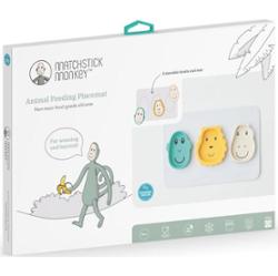 Matchstick Monkey Animal Snack Mat komplet naczyń dla dzieci Monkey, Lion & Giraffe 3 szt.