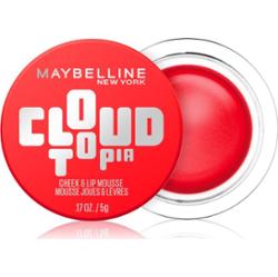 MAYBELLINE NEW YORK CloudTopia matowy kremowy róż do ust i policzków odcień 03 Divine Crimson 5 g
