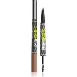 MAYBELLINE NEW YORK Brow Inserts pisak do brwi ze szczoteczką 2 w 1 odcień 2 Soft Brown 1.25 ml