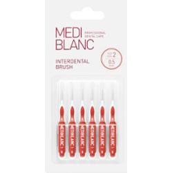 MEDIBLANC Interdental Pick-brush szczoteczka międzyzębowa 0,5 mm Red 6 szt.