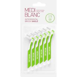 MEDIBLANC Interdental Pick-brush Angle szczoteczka międzyzębowa 6 szt. 0,8 mm Green 6 szt.