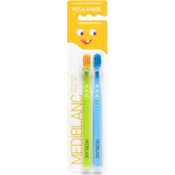 MEDIBLANC KIDS & JUNIOR Ultra Soft szczoteczka do zębów dla dzieci ultra soft Green, Blue 2 szt.