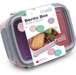 Melii Bento Box pudełko śniadaniowe Pink, Purple, Gray 880 ml