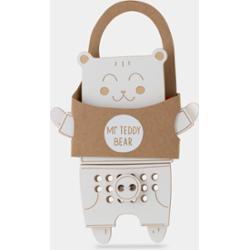 Milin Wooden Lacing Toy Mr. Teddy zabawka edukacyjna 22 cm x 17 cm x 0,7 cm 1 szt.