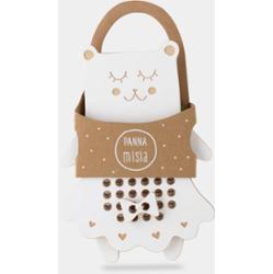 Milin Wooden Lacing Toy Mrs. Teddy zabawka edukacyjna 22 cm x 16 cm x 0,7 cm 1 szt.