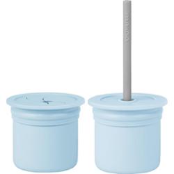 Minikoioi Sip+Snack Set komplet naczyń dla dzieci Mineral Blue / Powder Grey 1 szt.