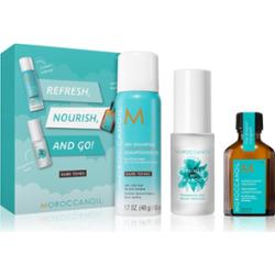 Moroccanoil Refresh, Nourish, and Go! (Dark Tones) zestaw dla ciemnych włosów dla kobiet