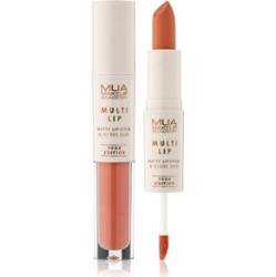 MUA Makeup Academy Multi Lip Nude Edition długotrwała pomadka i błyszczyk do ust podwójne odcień Balance 3.2 g