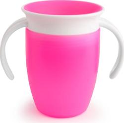 Munchkin Miracle 360° kubek treningowy z uchwytami Pink 6 m+ 207 ml