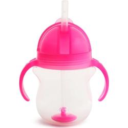 Munchkin Click Lock™ Tip & Sip kubek ze słomką z odważnikiem Pink 6 m+ 207 ml