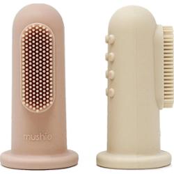 Mushie Finger Toothbrush szczoteczka do zębów na palec Shifting Sand/Blush 2 szt.