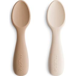 Mushie Toddler Starter Spoons łyżeczka Natural/ Shifting Sand 12m+ 2 szt.