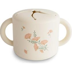 Mushie Baby Snack Cup kubek na przekąskę Pink Flowers 1 szt.